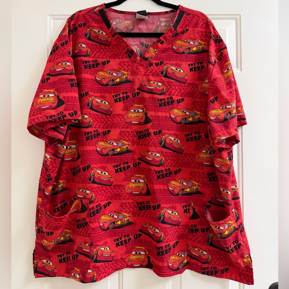 Disney Cars Scrub top